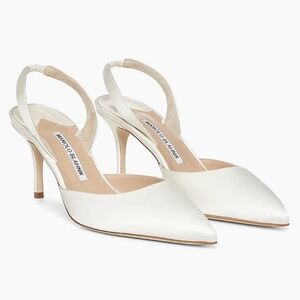 White Manolo Blahnik Slingback NWOB